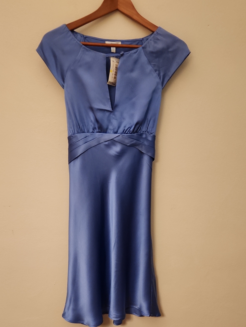 True Couture Blue Silk Dress
